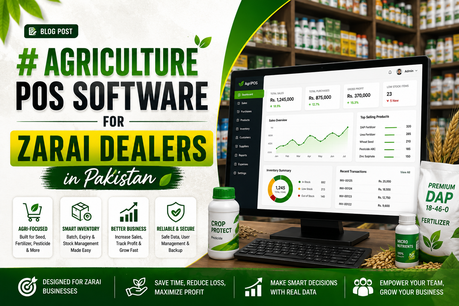 Agriculture POS Software for Zarai Dealers in Pakistan